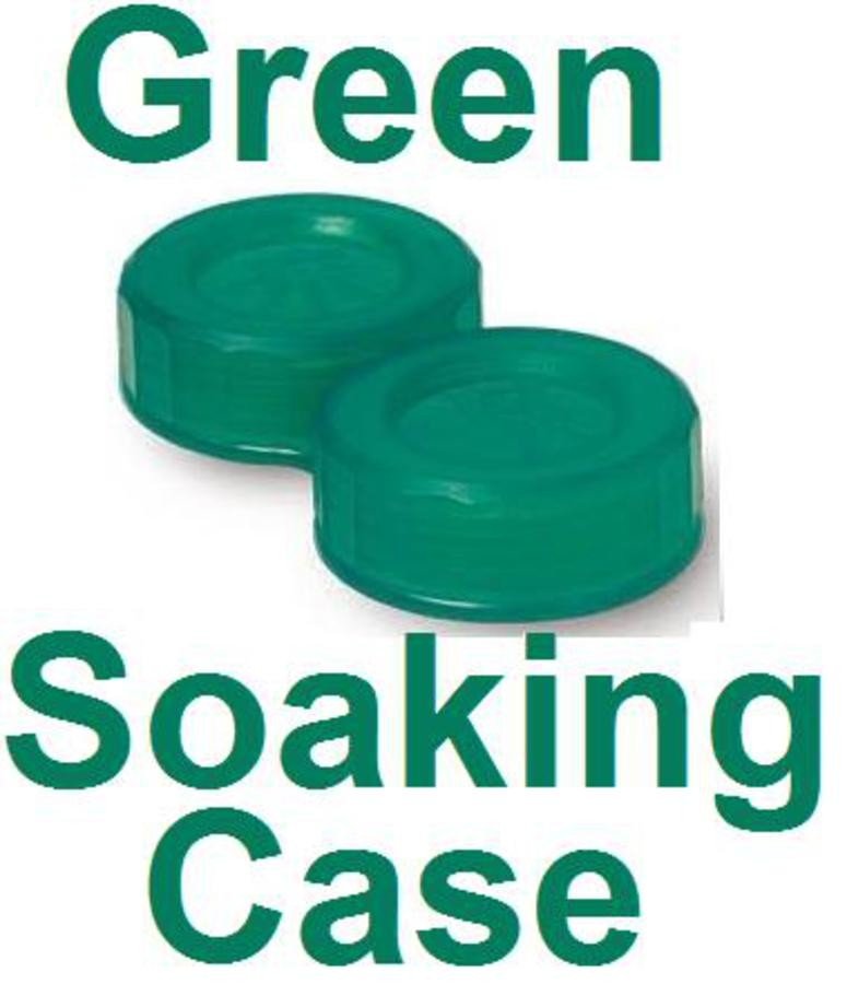 Jade Green Contact Lens Soaking Case -Translucent Style