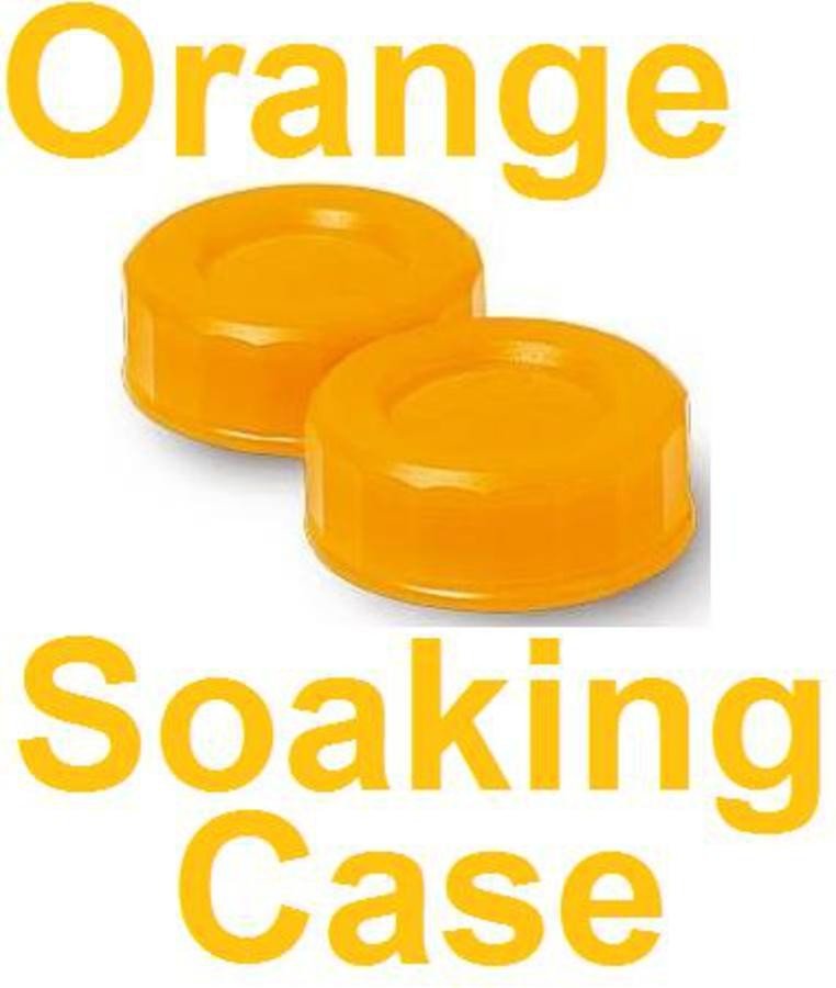 Neon Orange Contact Lens Soaking Case -Translucent Style