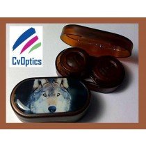 Wolf Endangered Species Contact Lens Soaking Case