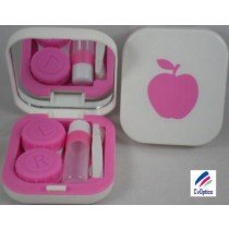 Pink Pink Design Contact Lens Travel Kit With Mirror